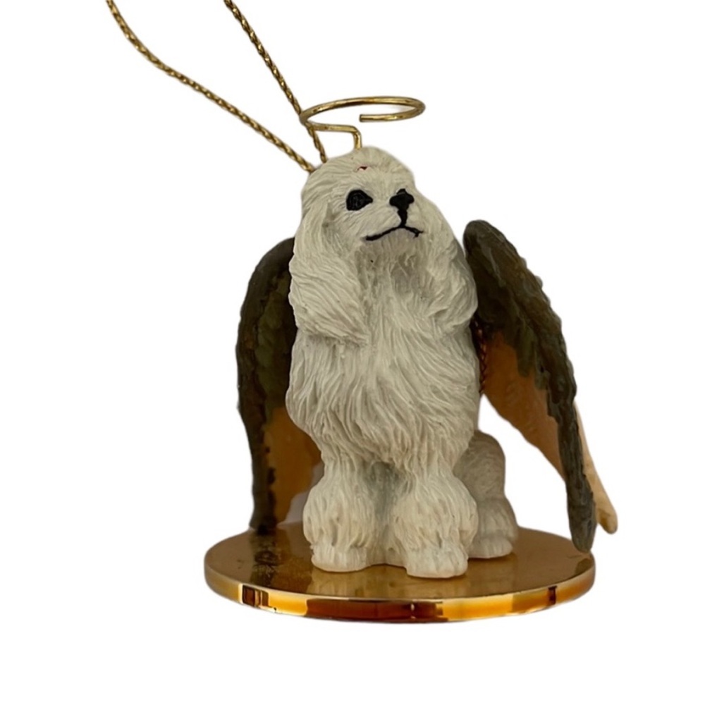 TINY ONES Angel White Poodle Christmas Ornament Pet Dog